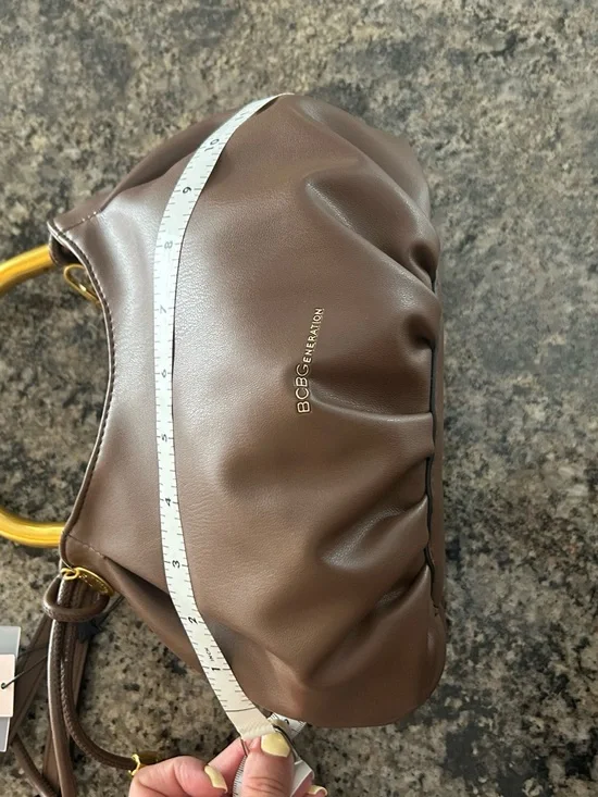 NWT BCBGeneration Chocolate Faux Leather Metal Handle Hobo
Shoulder Bag. - Picture 7 of 7
